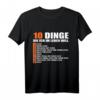 10 Dinge, die ich im Leben will - Koi T-Shirt für Liebhaber und Gartenteichbesitzer mit Koi & Zierfischen