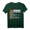 10 Dinge, die ich im Leben will - Koi T-Shirt für Liebhaber und Gartenteichbesitzer mit Koi & Zierfischen