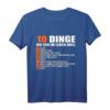 10 Dinge, die ich im Leben will - Koi T-Shirt für Liebhaber und Gartenteichbesitzer mit Koi & Zierfischen