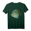 Blauer Discus Tropischer Fisch T-Shirt – Klassisch geschnitten, doppelt genähter Saum, perfekt für Meeres- und Aquarienliebhaber