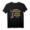 Lustiges Angler T-Shirt - Willst du meinen Wurm sehen? Geschenkidee für Fischer, Angler & Männer zum Geburtstag oder Weihnachten