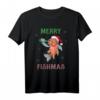 Merry Fishmas Fisch Weihnachten Angler Geschenk T-Shirt – Lustiges Fischer Outfit für Weihnachten, Nikolaus & Weihnachtsfeiern