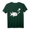 Fisch T-Shirt mit Logo und Luftblasen – Klassisch geschnitten für Fischer & Angelfans