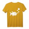 Fisch T-Shirt mit Logo und Luftblasen – Klassisch geschnitten für Fischer & Angelfans