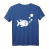 Fisch T-Shirt mit Logo und Luftblasen – Klassisch geschnitten für Fischer & Angelfans