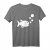 Fisch T-Shirt mit Logo und Luftblasen – Klassisch geschnitten für Fischer & Angelfans
