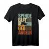 Herren SPENDE BLUT GEH ANGELN T-Shirt - Lustiges Angelsport Geschenk für Fischer & Angler mit Angelschein