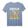 Angeln & Bier darum bin ich hier - Lustiges Angel & Bier T-Shirt für Angler, Fischer & Bootsangler, ideales Geschenk für Freunde & Familie