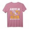 Angeln & Bier darum bin ich hier - Lustiges Angel & Bier T-Shirt für Angler, Fischer & Bootsangler, ideales Geschenk für Freunde & Familie