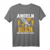 Angeln & Bier darum bin ich hier - Lustiges Angel & Bier T-Shirt für Angler, Fischer & Bootsangler, ideales Geschenk für Freunde & Familie