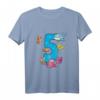 Kinder Geburtstags T-Shirt für 5 Jahre - Lustiges Meerestiere Design für Jungen und Mädchen zum Geburtstag, Kindergarten & Schule