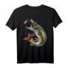 Angler T-Shirt mit Hecht beim Anbeißen - Perfektes Geschenk für Fischer zum Geburtstag, Weihnachten & Vatertag