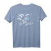 Gegen den Strom schwimmen Fische im Meer T-Shirt - Inspirierendes Motiv für Mutmacher und Andersdenkende mit Rückenprint