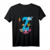 Kinder 2. Geburtstag Fische T-Shirt – Lustiges Meerestiere Geburtstagsoutfit für Jungen und Mädchen, tolles Geschenk für 2-Jährige