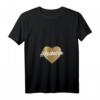 Damen HapFrog T-Shirt - Liebe, Gefühl, Herz, Freizeit, Gold mit V-Ausschnitt