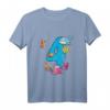 Kinder Geburtstags T-Shirt mit Fischen für 4 Jahre – Lustiges Meerestiere Outfit für Jungen und Mädchen zum Geburtstag, Kindergarten und Schule