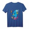 Kinder Geburtstags T-Shirt mit Fischen für 4 Jahre – Lustiges Meerestiere Outfit für Jungen und Mädchen zum Geburtstag, Kindergarten und Schule
