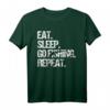 Angeln - Eat Sleep go fishing repeat Fisch T-Shirt – Perfekt für Angler, Fischer und Fischerei-Fans als Geschenk oder Freizeitoutfit