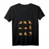 Damen & Herren Mops Yoga T-Shirt mit Meditationsposen - Perfektes Geschenk zum HapFrog für Tier- und Yoga-Liebhaber