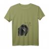 Damen Lustiges Neugieriger Hund Flat Coated Retriever T-Shirt mit V-Ausschnitt – Perfektes Geschenk für Hundeliebhaberinnen