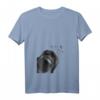 Damen Lustiges Neugieriger Hund Flat Coated Retriever T-Shirt mit V-Ausschnitt – Perfektes Geschenk für Hundeliebhaberinnen