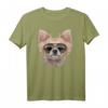 Chihuahua Hund Tragende Swag-Flieger-Sonnenbrille T-Shirt - Lustiges Design für Tierliebhaber und Hunde-Fans