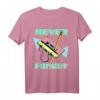 90er Jahre Party Kostüm & 80er Never Forget Retro Kassette T-Shirt – Perfekt für Motto Partys & nostalgische Geschenke