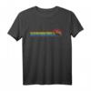 Frettchen Rainbow Chest Lines Vintage Style T-Shirt - Klassisch geschnitten & doppelt genäht
