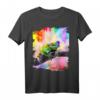 Regenbogen-Frosch-tragende Liebes-Herz-Gläser T-Shirt – Buntes Tiermotiv für Kinder mit Herzdesign