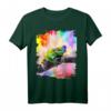 Regenbogen-Frosch-tragende Liebes-Herz-Gläser T-Shirt – Buntes Tiermotiv für Kinder mit Herzdesign