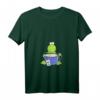 Damen V-Ausschnitt T-Shirt mit Frosch in Teetasse – Lustiges Comic Style Tee für Teeliebhaber, Kinder & Froschfans