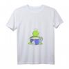 Damen V-Ausschnitt T-Shirt mit Frosch in Teetasse – Lustiges Comic Style Tee für Teeliebhaber, Kinder & Froschfans