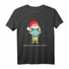 Lustiges Weihnachts-Frosch T-Shirt mit Weihnachtsmütze und Mundschutz – Perfekt für Weihnachten, Silvester & Party für Damen und Herren