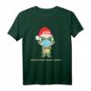 Lustiges Weihnachts-Frosch T-Shirt mit Weihnachtsmütze und Mundschutz – Perfekt für Weihnachten, Silvester & Party für Damen und Herren