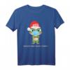 Lustiges Weihnachts-Frosch T-Shirt mit Weihnachtsmütze und Mundschutz – Perfekt für Weihnachten, Silvester & Party für Damen und Herren
