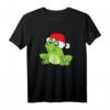 Frosch mit Weihnachtsmütze - Lustiges Weihnachts T-Shirt für Froschliebhaber, Kinder und Reptilienfans zu Weihnachten