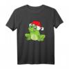 Frosch mit Weihnachtsmütze - Lustiges Weihnachts T-Shirt für Froschliebhaber, Kinder und Reptilienfans zu Weihnachten