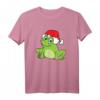 Frosch mit Weihnachtsmütze - Lustiges Weihnachts T-Shirt für Froschliebhaber, Kinder und Reptilienfans zu Weihnachten