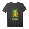 Süßes Frosch T-Shirt für Mädchen und Damen - Lustiges Tiermotiv, Geschenkidee für Tierliebhaberinnen