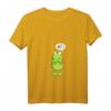 Damen Statement Frosch T-Shirt mit V-Ausschnitt - Lustiges Comic-Design für Kinder, Jugendliche & Erwachsene, ideales Geschenk zu Weihnachten & Geburtstag