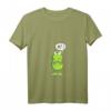 Damen Statement Frosch T-Shirt mit V-Ausschnitt - Lustiges Comic-Design für Kinder, Jugendliche & Erwachsene, ideales Geschenk zu Weihnachten & Geburtstag