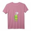 Damen Statement Frosch T-Shirt mit V-Ausschnitt - Lustiges Comic-Design für Kinder, Jugendliche & Erwachsene, ideales Geschenk zu Weihnachten & Geburtstag