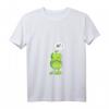 Damen Statement Frosch T-Shirt mit V-Ausschnitt - Lustiges Comic-Design für Kinder, Jugendliche & Erwachsene, ideales Geschenk zu Weihnachten & Geburtstag