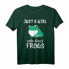 Damen Just A Girl Who Loves Frogs T-Shirt – Lustiges Frosch Kleidungsstück & Geschenk für Froschliebhaber, Kinder & Naturfreunde
