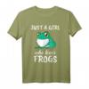 Damen Just A Girl Who Loves Frogs T-Shirt – Lustiges Frosch Kleidungsstück & Geschenk für Froschliebhaber, Kinder & Naturfreunde