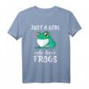 Damen Just A Girl Who Loves Frogs T-Shirt – Lustiges Frosch Kleidungsstück & Geschenk für Froschliebhaber, Kinder & Naturfreunde