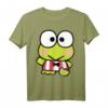 Sanrio Keroppi Frog Front and Back Graphic T-Shirt - Offiziell lizenzierte Fanbekleidung für Sanrio Liebhaber