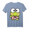 Sanrio Keroppi Frog Front and Back Graphic T-Shirt - Offiziell lizenzierte Fanbekleidung für Sanrio Liebhaber