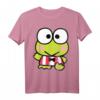Sanrio Keroppi Frog Front and Back Graphic T-Shirt - Offiziell lizenzierte Fanbekleidung für Sanrio Liebhaber