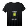 Damen T-Shirt mit Spruch 'Ich Muss Gar Nix' - Lustiges Faulheit T-Shirt mit Frosch Motiv, ideales Geschenk für Freunde und Kollegen